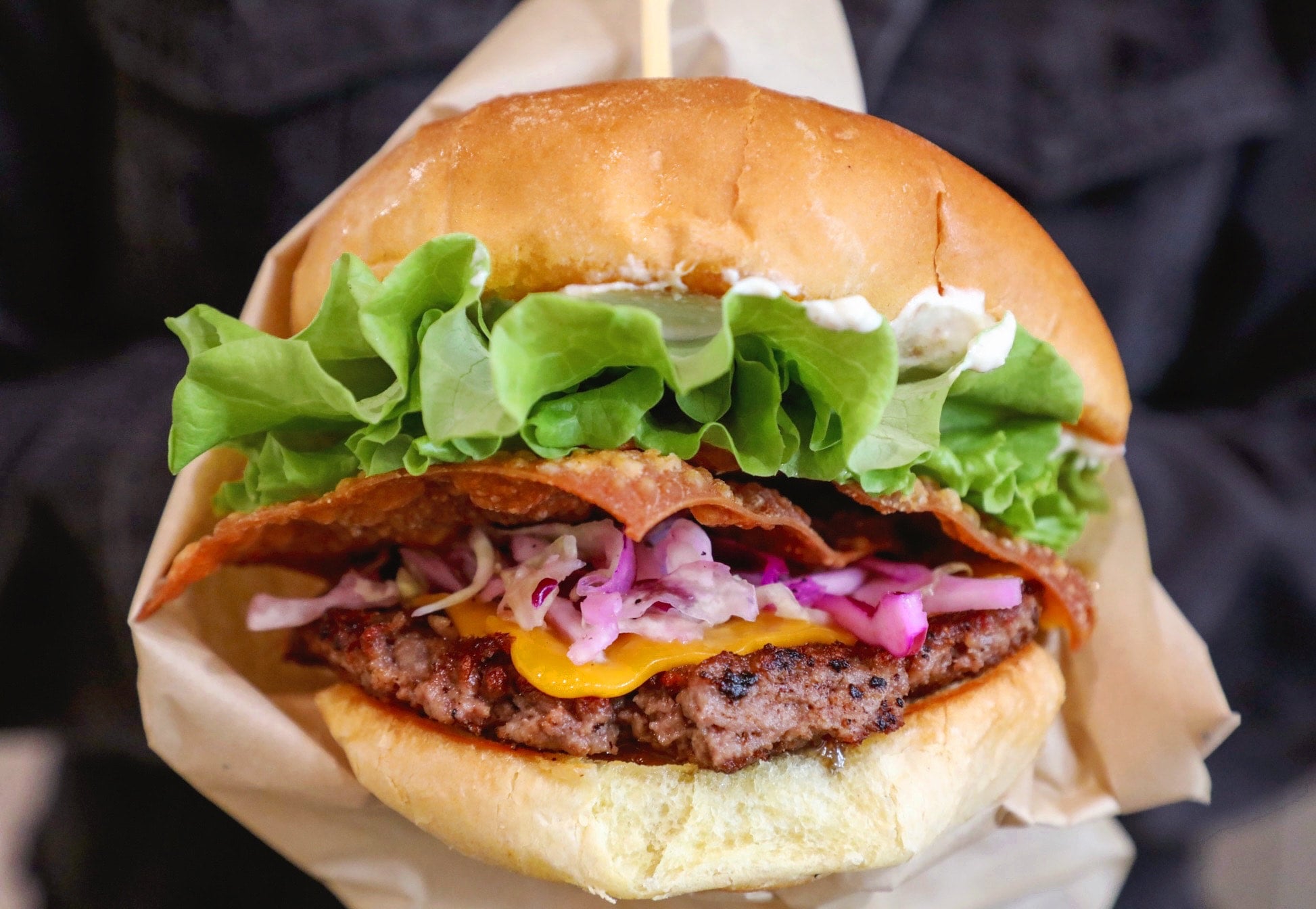 "Crab" Rangoon Burger